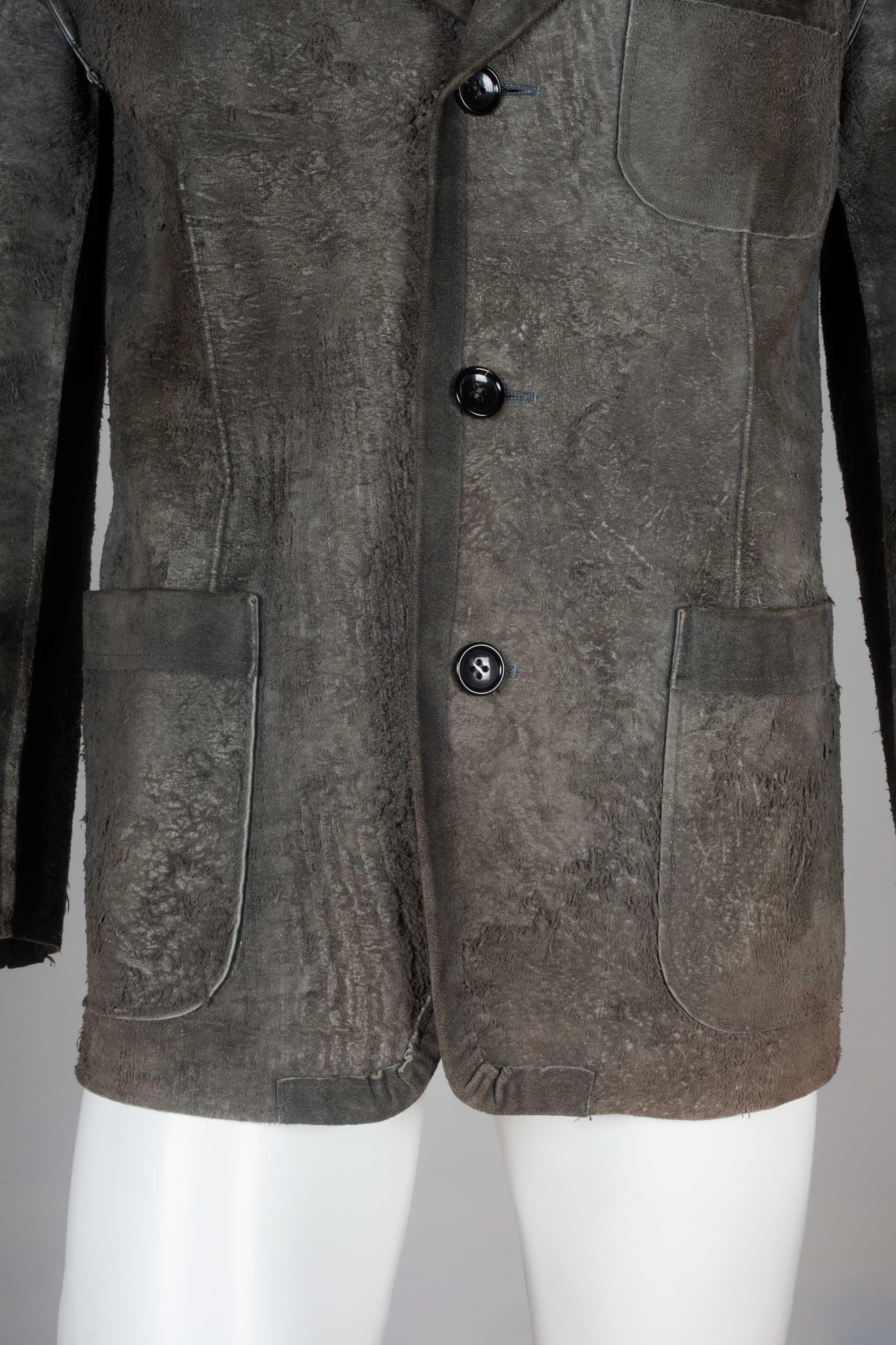 omme des Garçons Distressed Leather Single-Breasted Jacket, 2002 7