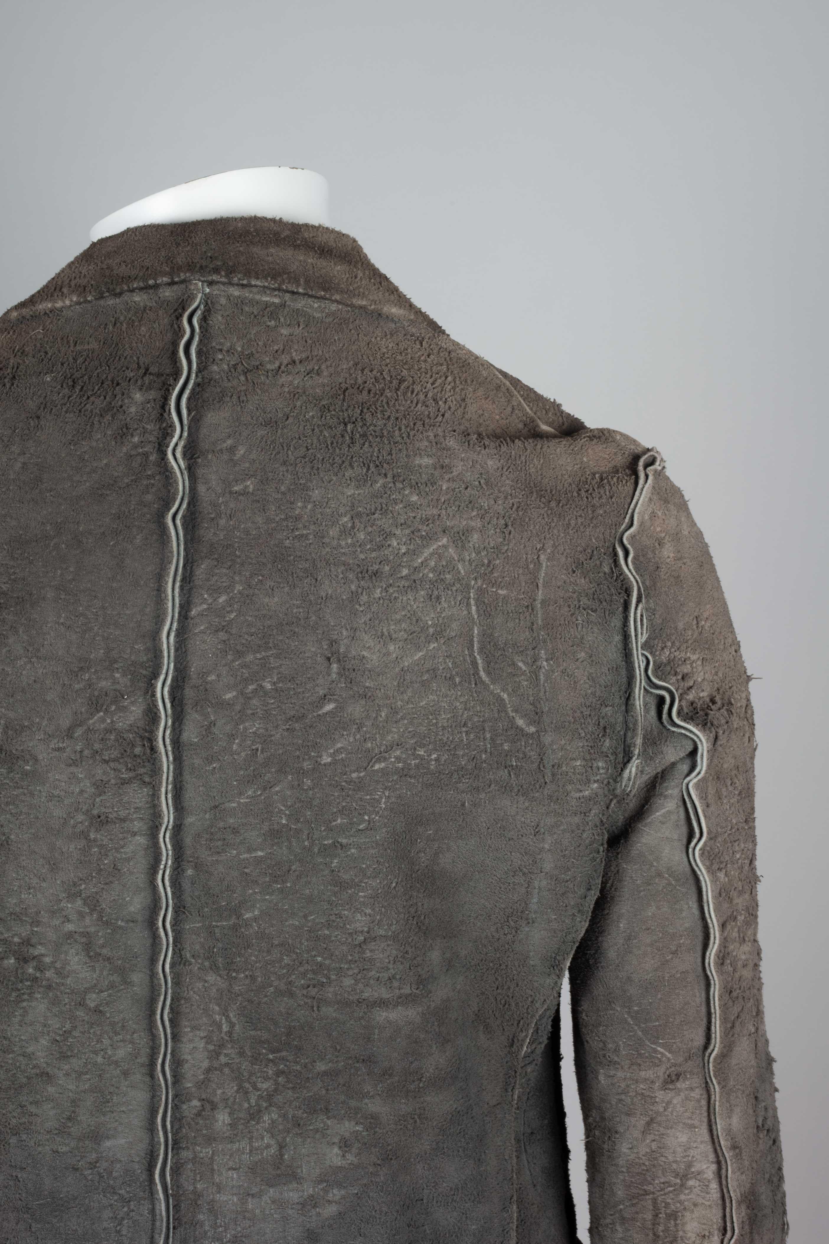 omme des Garçons Distressed Leather Single-Breasted Jacket, 2002 1
