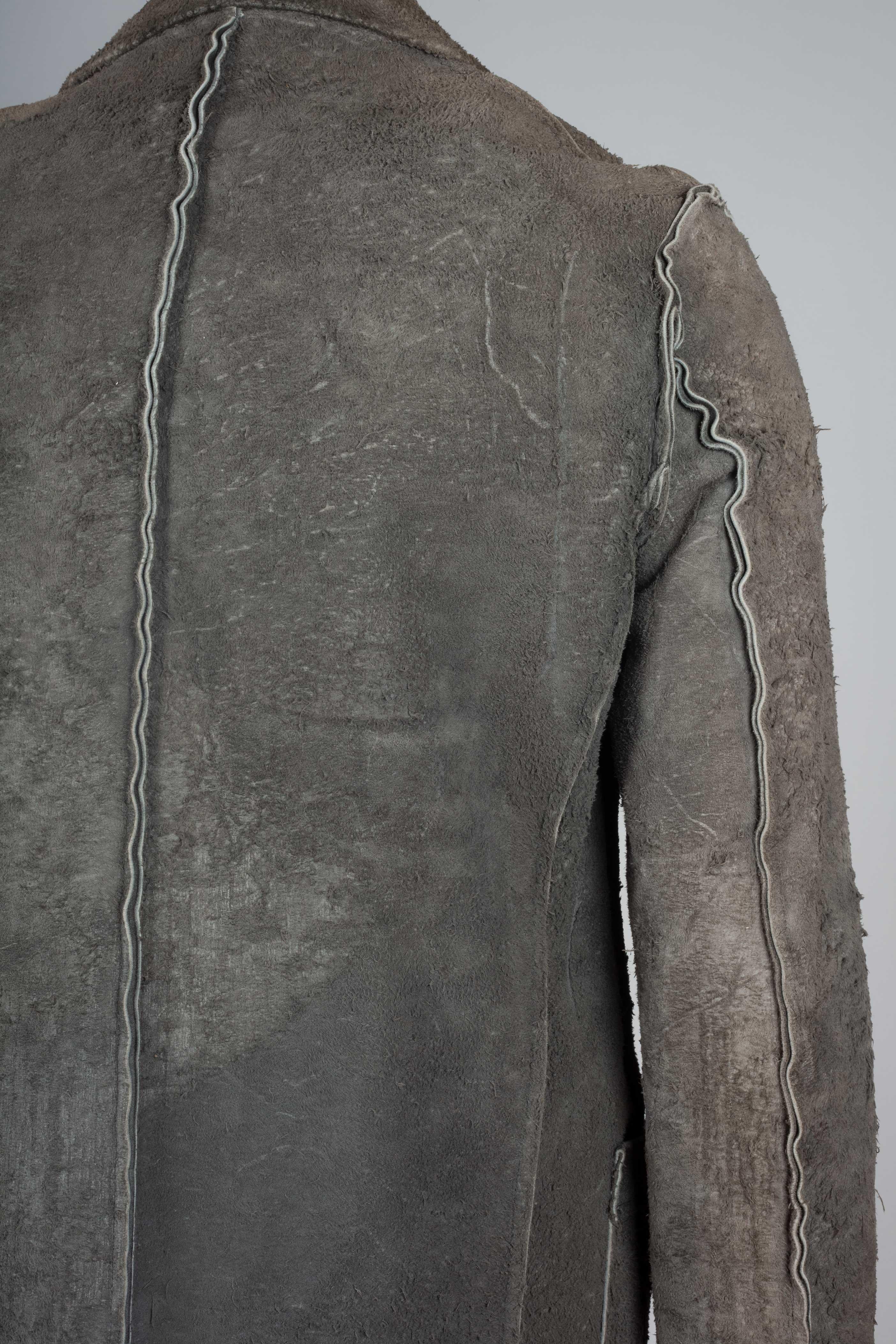 omme des Garçons Distressed Leather Single-Breasted Jacket, 2002 3