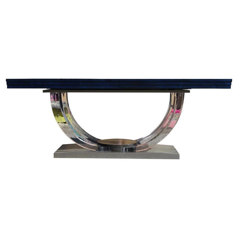Omni Century Blue Burl Wood 559 303 Large Rectangular Dining Table At 1stdibs Large Rectangular Dining Table, Century Omni Dining Table With Acrylic Legs