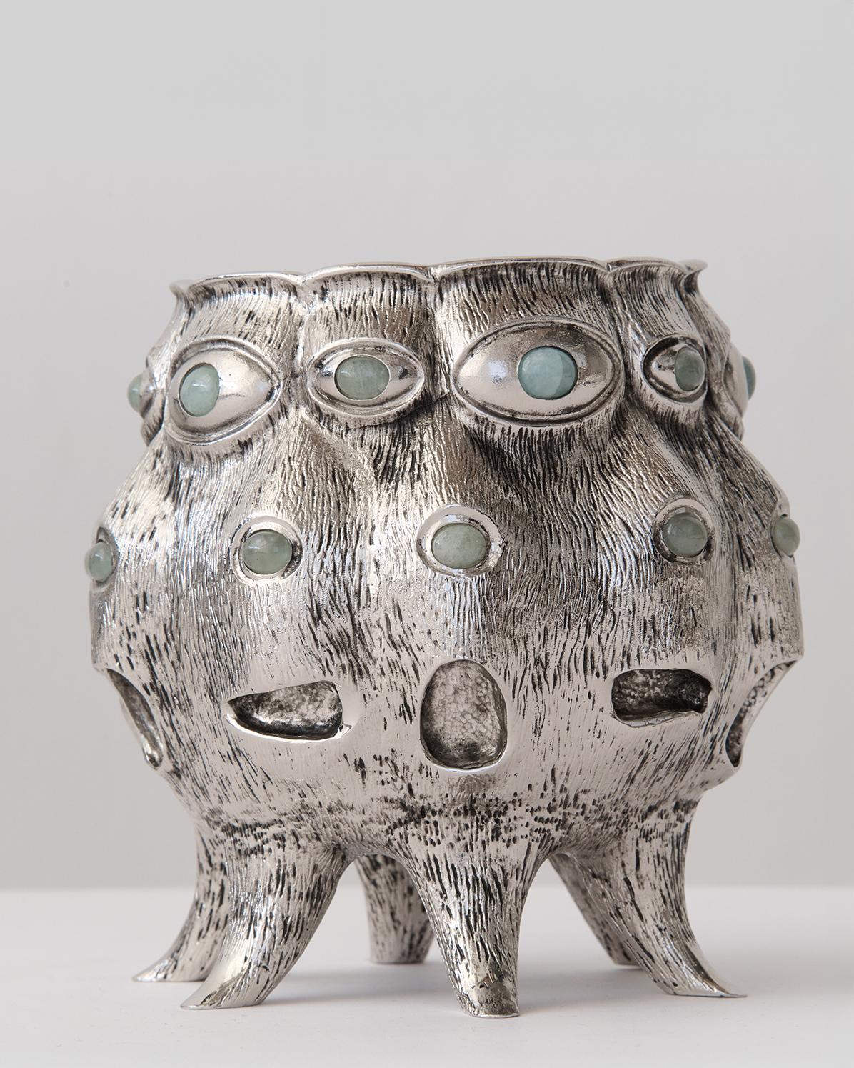 Contemporary Omnia Vessel by Alcino Silversmith and Raise The Moral with Mother Games