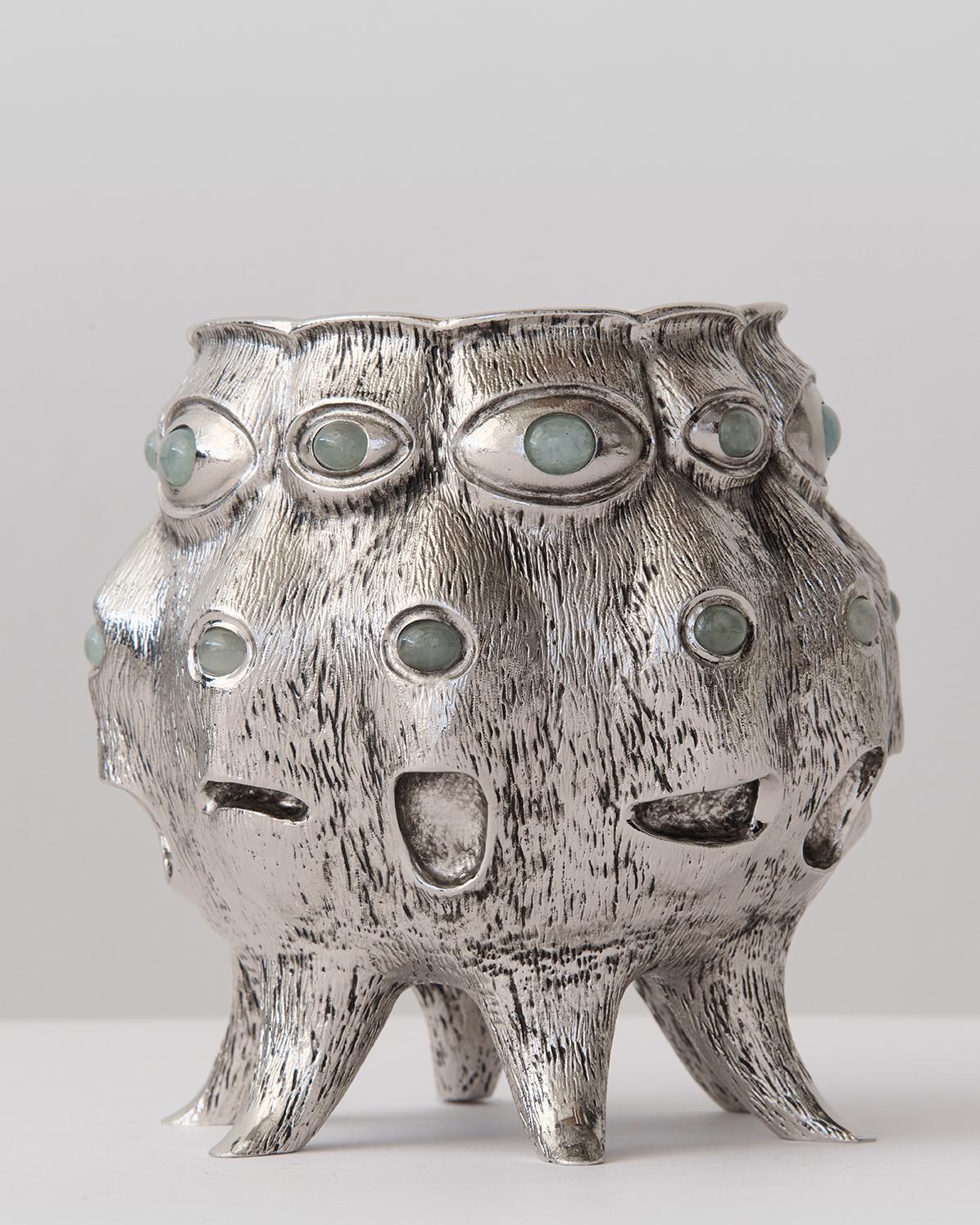 Silver Plate Omnia Vessel by Alcino Silversmith and Raise The Moral with Mother Games