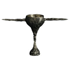 Omnia Vanitas Vanité 17 Kerzenleuchter aus patinierter Bronzeguss von William Guillon