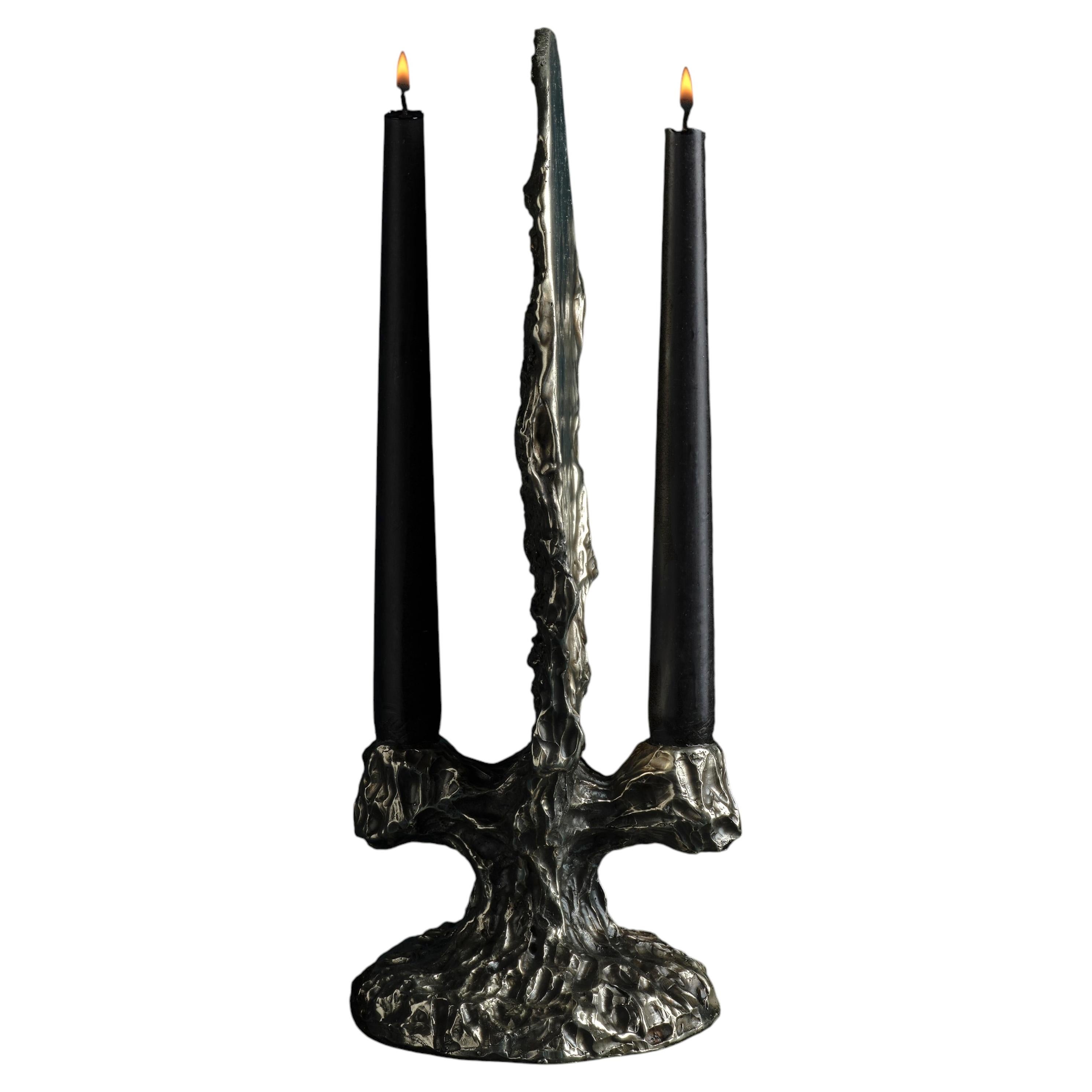 Omnia Vanitas Vanité 29 candelabri in bronzo fuso patinato di William Guillon in vendita