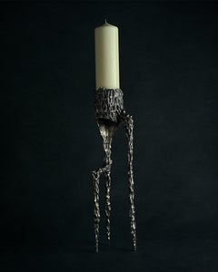 Omnia Vanitas Vanité 32 Candelabra in Patinated Cast Bronze by William Guillon
