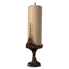 Omnia Vanitas Vanité 37 Candelabra in Patinated Cast Bronze by William Guillon