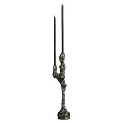 Omnia Vanitas Vanité 4 Candelabra in Patinated Cast Bronze by William Guillon