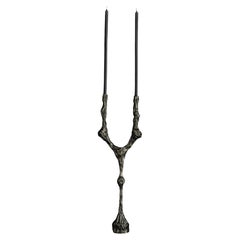 Omnia Vanitas Vanité 6 Candelabra in Patinated Cast Bronze by William Guillon
