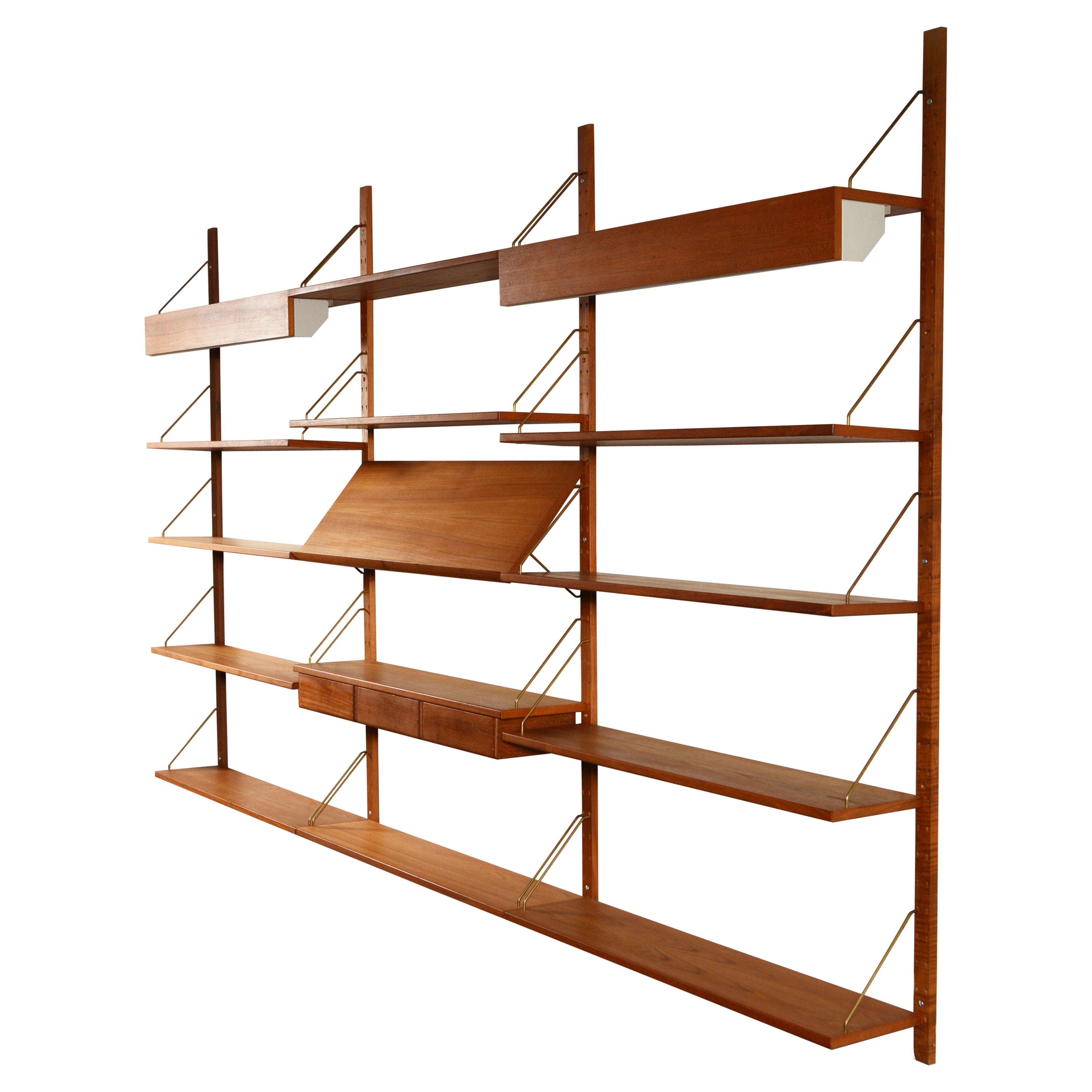 Omnibus Teak Wall Unit by Sven Ellekaer for Albert Hansen