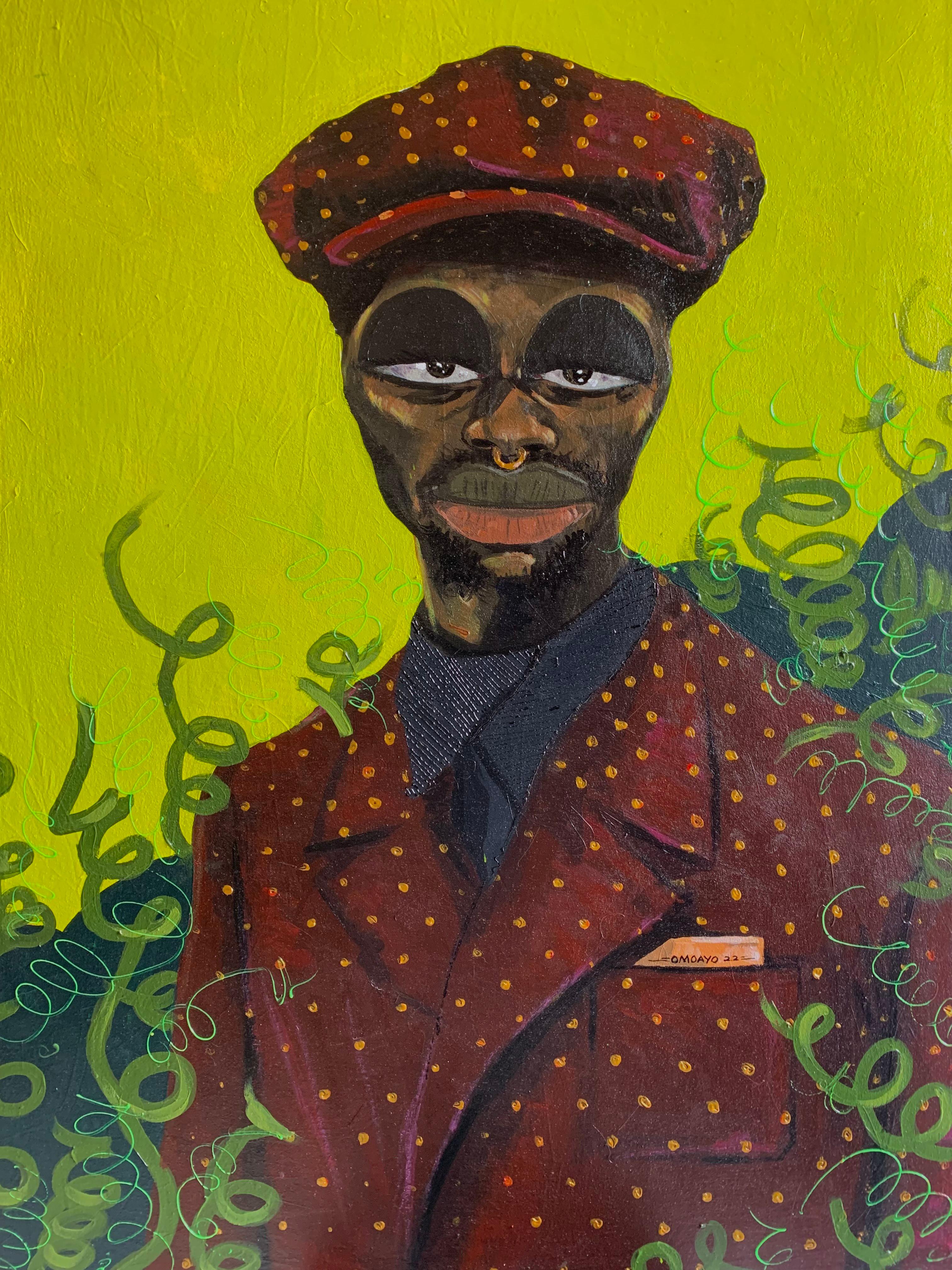 Omoayo George Osoba Figurative Painting - Figurehead