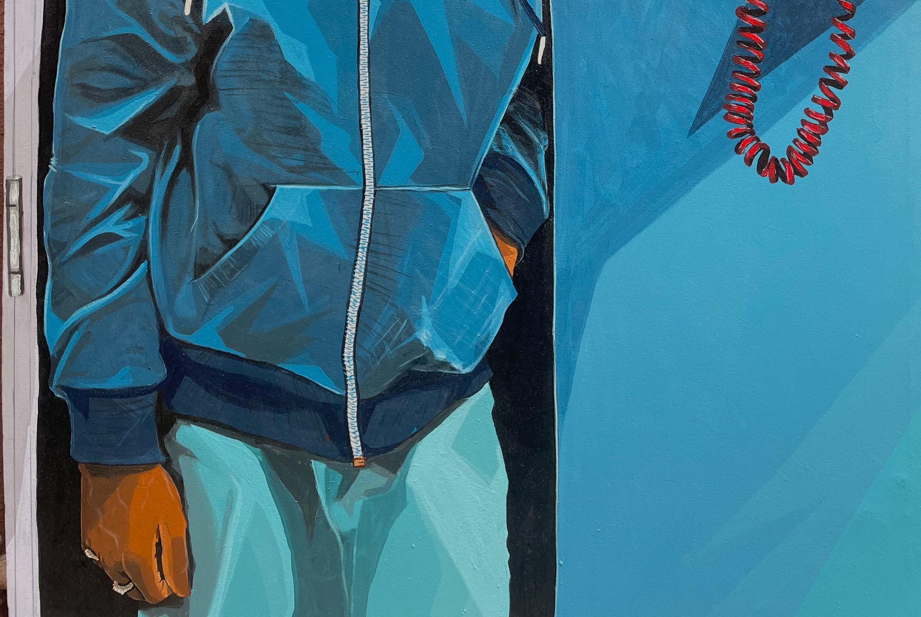 Somebody Call Me - 21st Century, Contemporary, Figurative, Expressionism, Africa - Expressionist Painting by Omoayo George Osoba