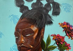 Violín Tempo -Siglo XXI, Contemporáneo, Figurativo, Neoexpresionismo, Floral