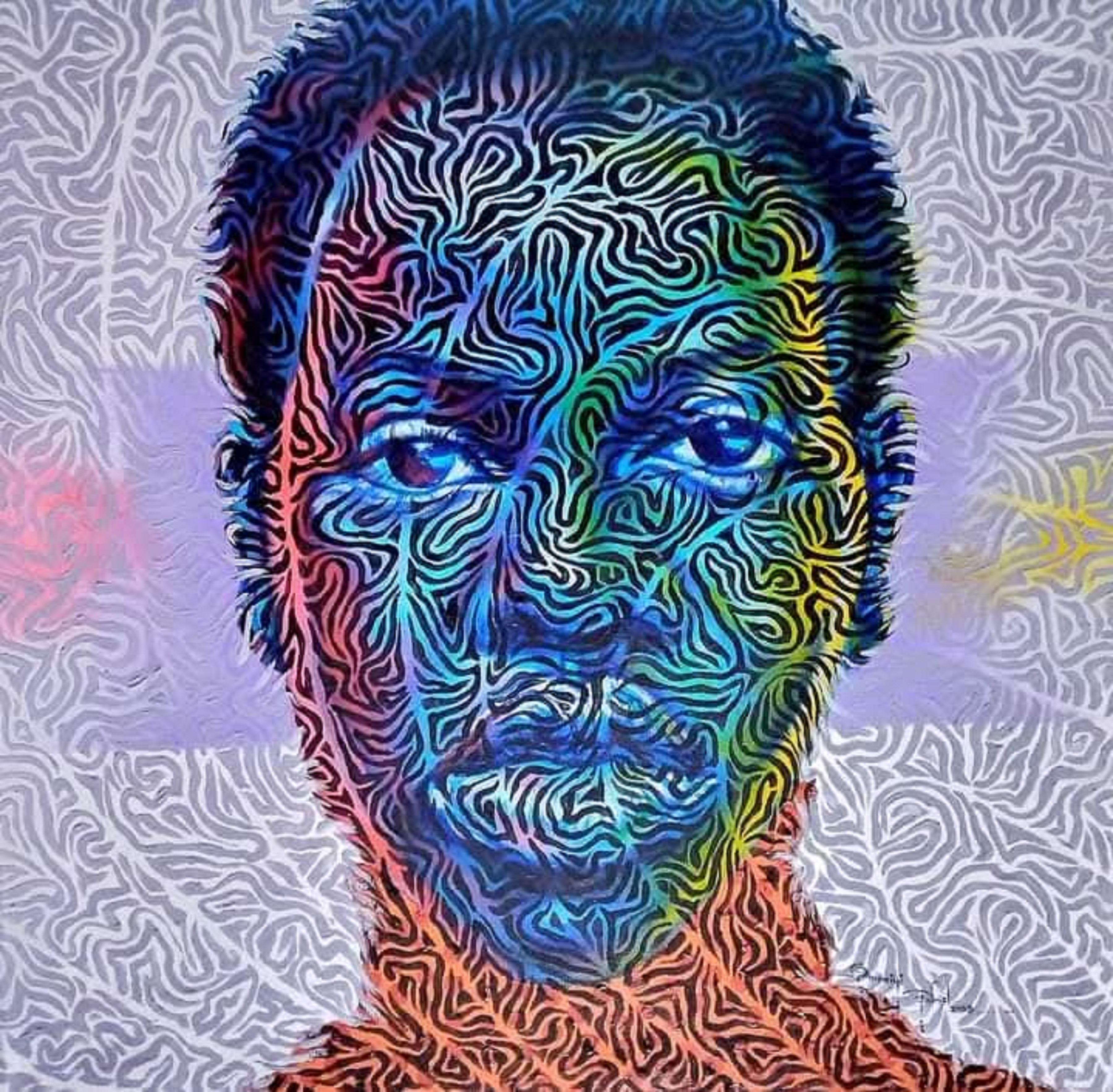 omoniyi gabriel Figurative Painting – Hoffnung im Unglück