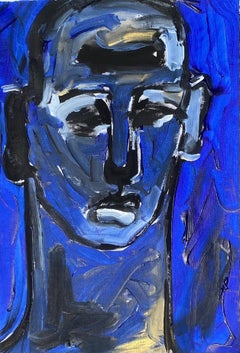 Appointed Blue - 21st Century Contemporary, Figurative, Impressionist