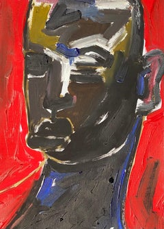 Crimson Presence - 21st Century Contemporary, Impressionist, Modern