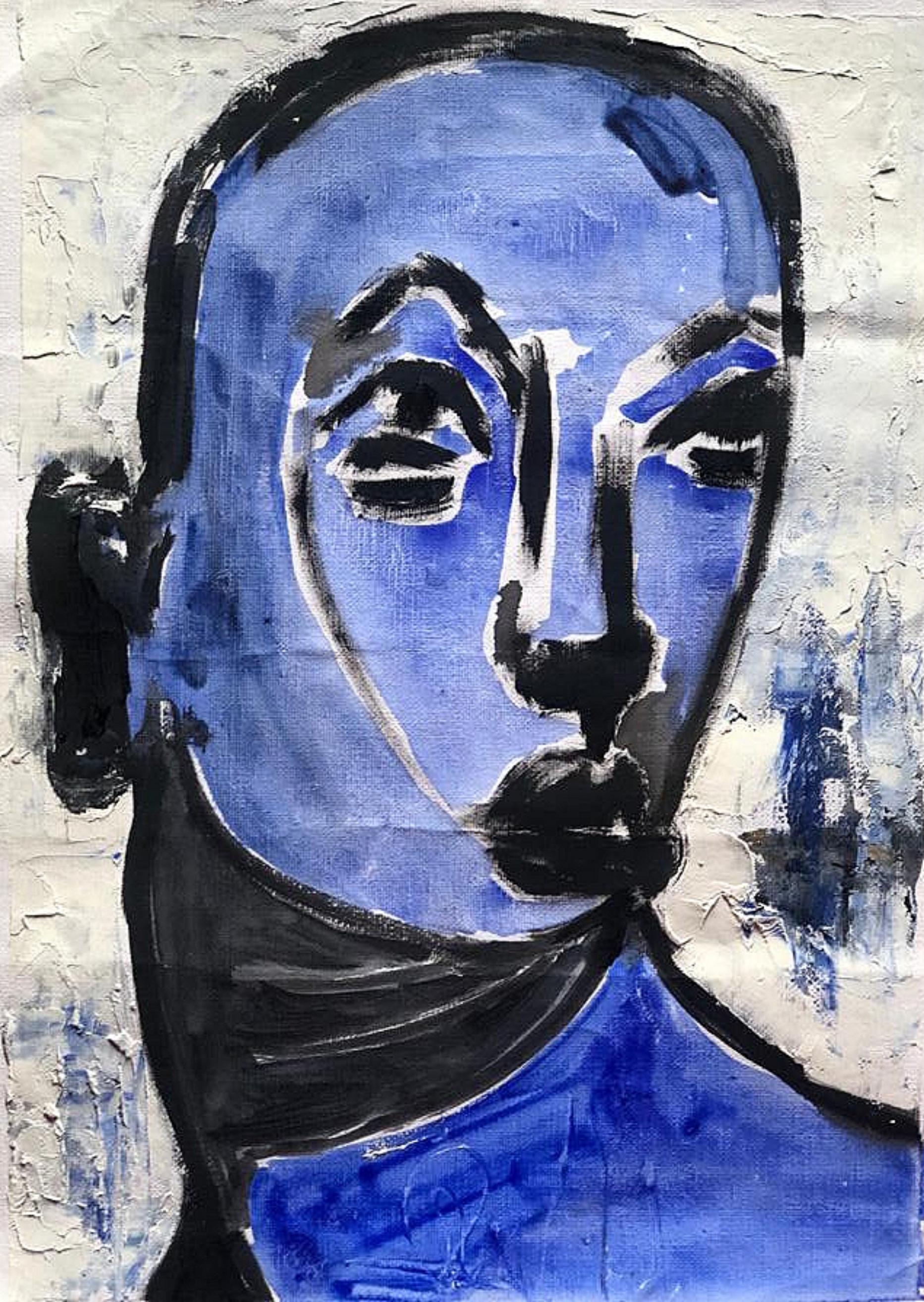 Portrait Painting de Omoyeni Arogunmati - Her Self Made 2 - Siglo XXI Contemporáneo, Figurativo, Impresionista, Mujer