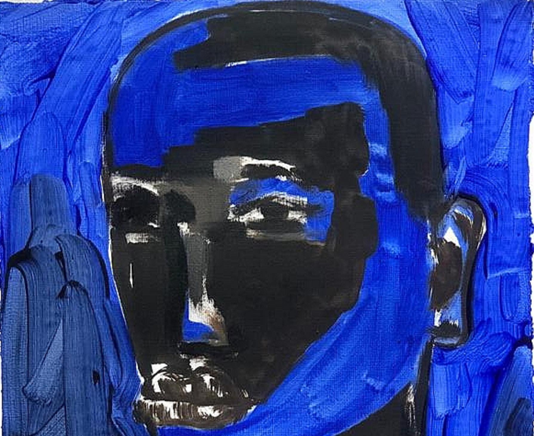 My Light Blue Dream 2 - 21° Secolo Contemporaneo, Figurativo, Pop Art, Donne - Painting di Omoyeni Arogunmati