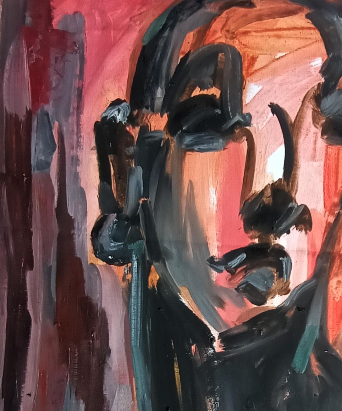 Ready Set - 21e siècle Contemporary, Modern Figurative, Women, Portrait, Oil - Painting de Omoyeni Arogunmati