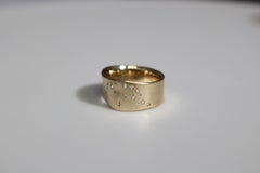 Omphaloskepsis Band Ring in 10K Yellow Gold & Seed Pearls by Alice Son