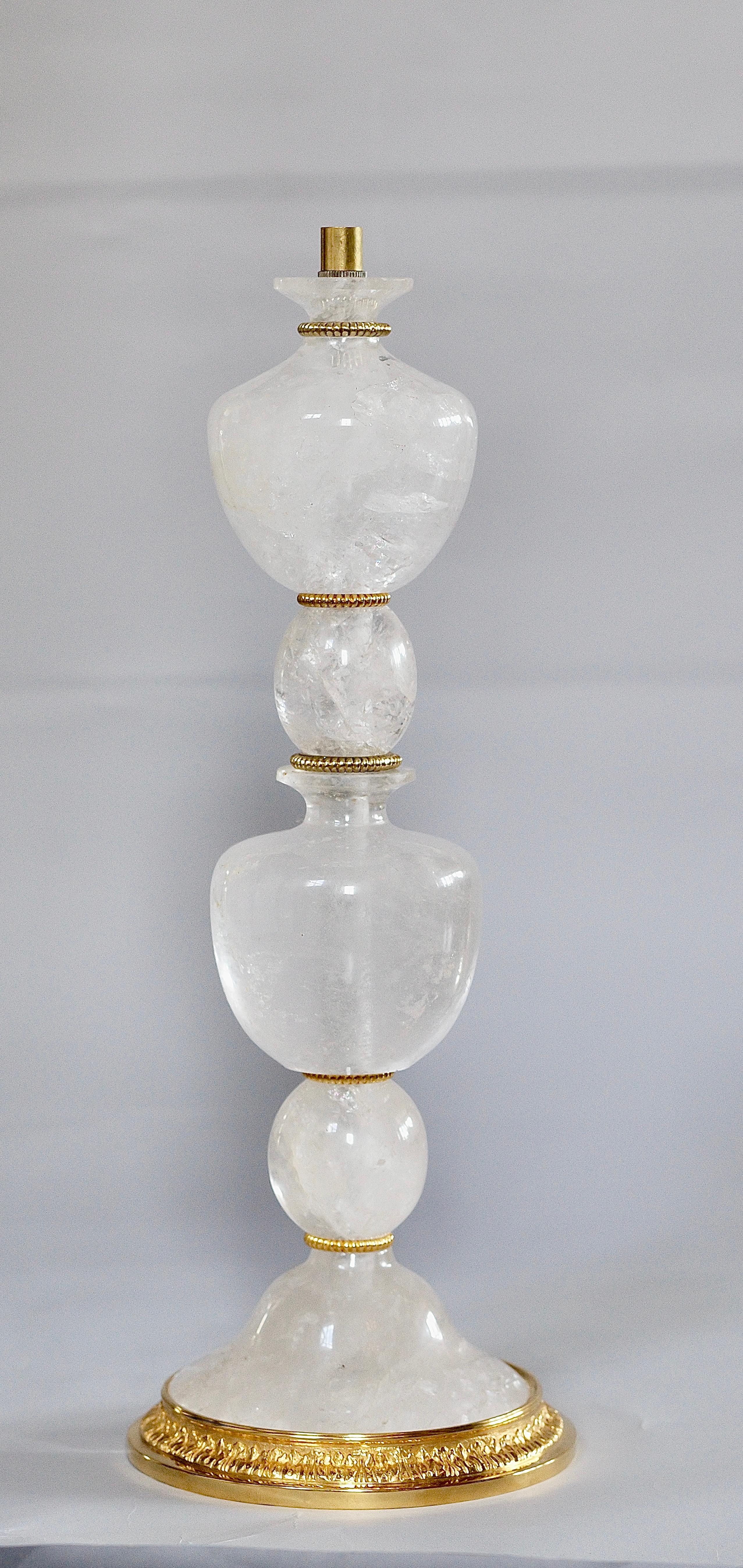OMT10 Rock Crystal Lamps By Phoenix  In Excellent Condition For Sale In New York, NY