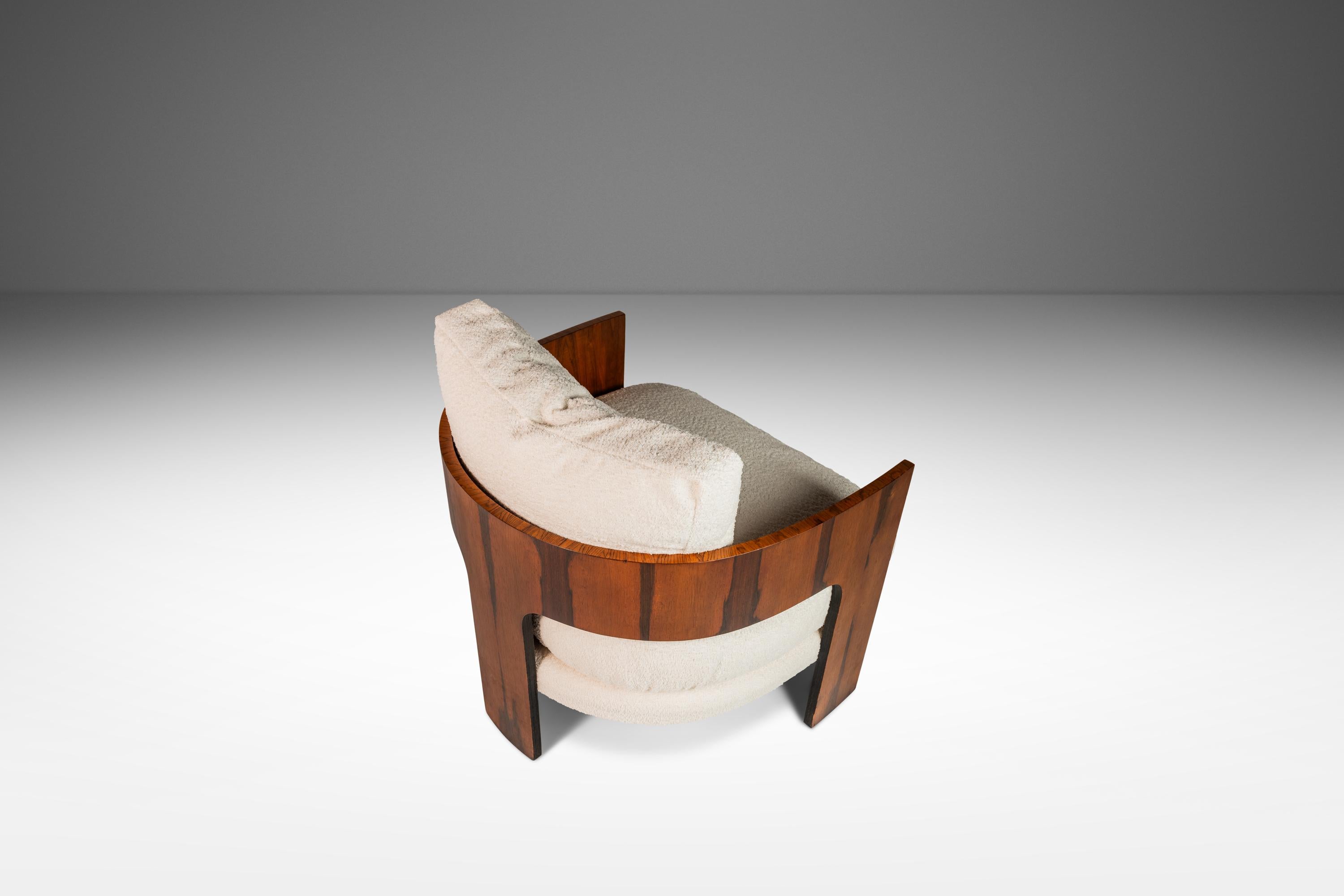 On-3 Lounge Chair in Rosewood & Bouclé by Milo Baughman for Thayer Coggin, 1966 For Sale 8