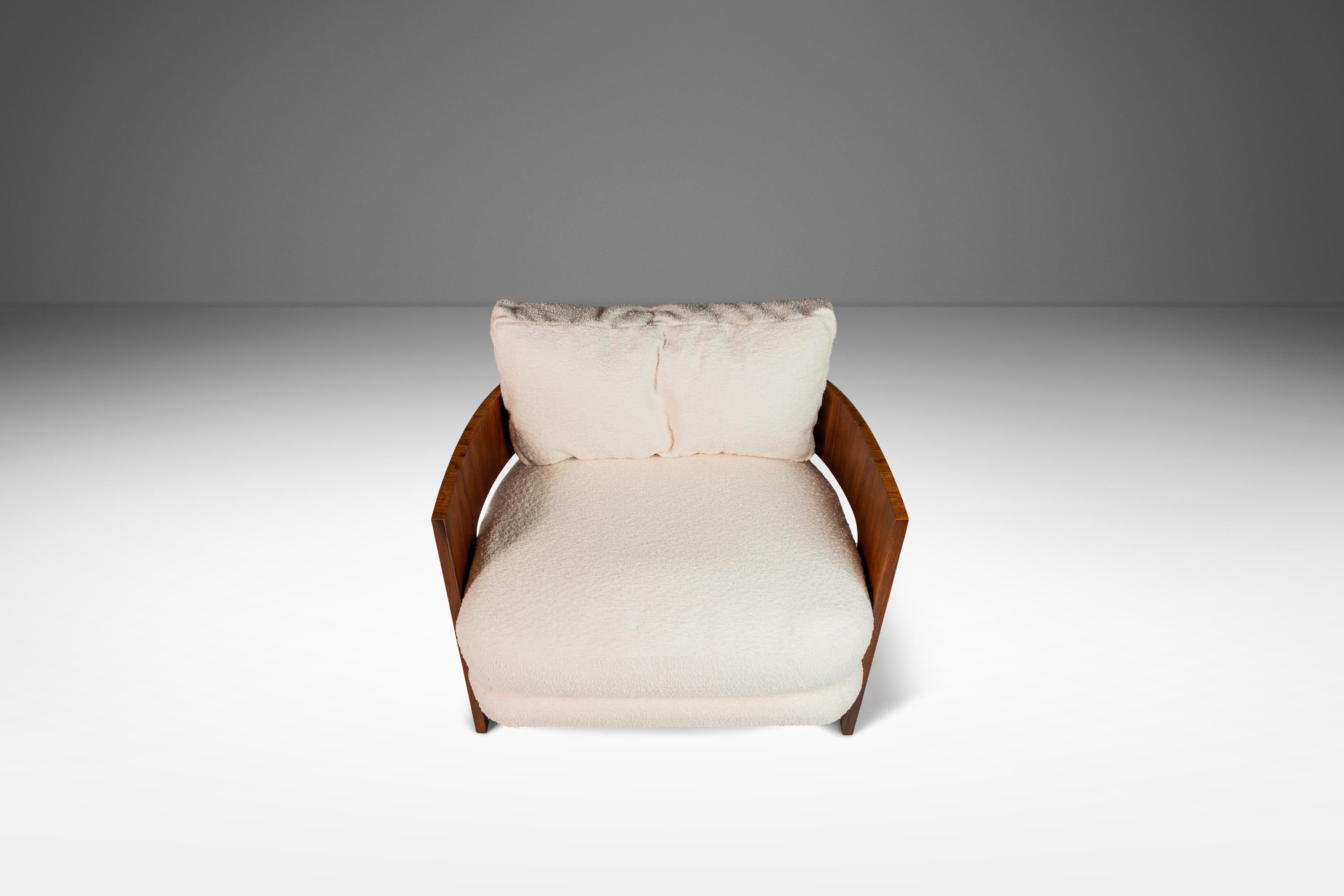 On-3 Lounge Chair in Rosewood & Bouclé by Milo Baughman for Thayer Coggin, 1966 For Sale 10