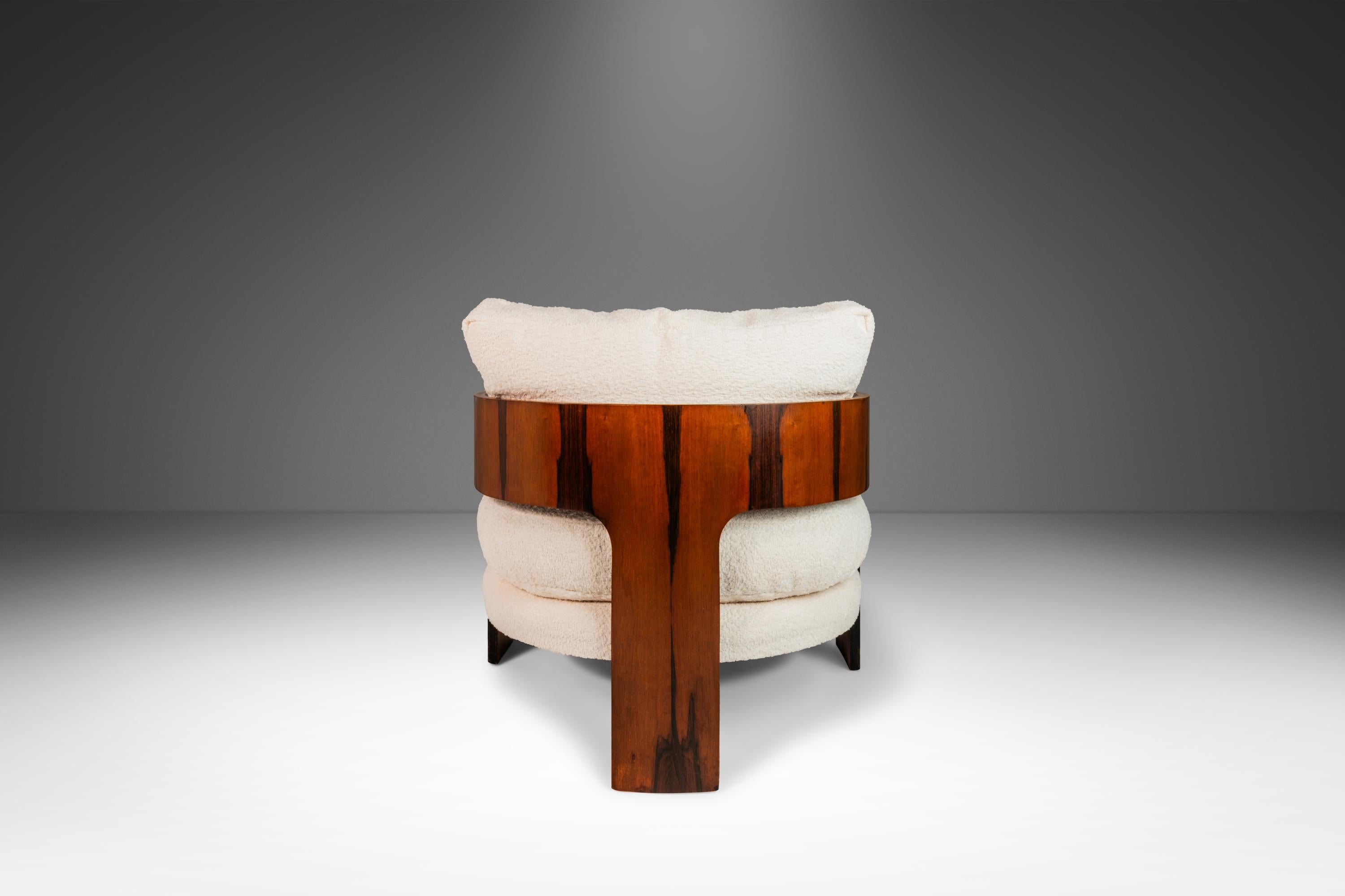 On-3 Lounge Chair aus Palisander und Bouclé von Milo Baughman für Thayer Coggin, 1966 im Zustand „Gut“ im Angebot in Deland, FL
