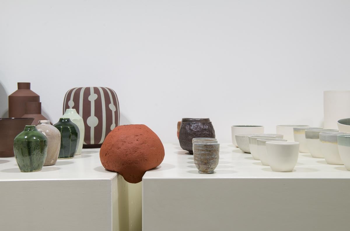 Contemporary On And Between The Pedestals Decorative Ceramic Vase by Lillian Tørlen For Sale