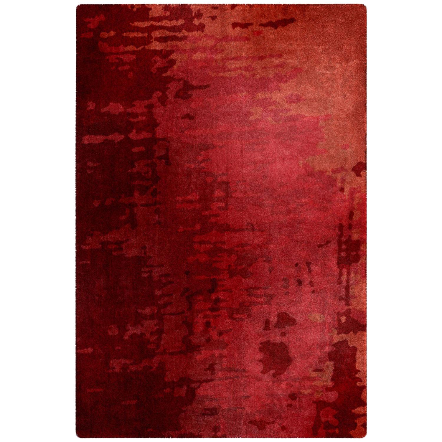Fortuny Fire Rug in tencel by Cristina Jorge de Carvalho For Sale