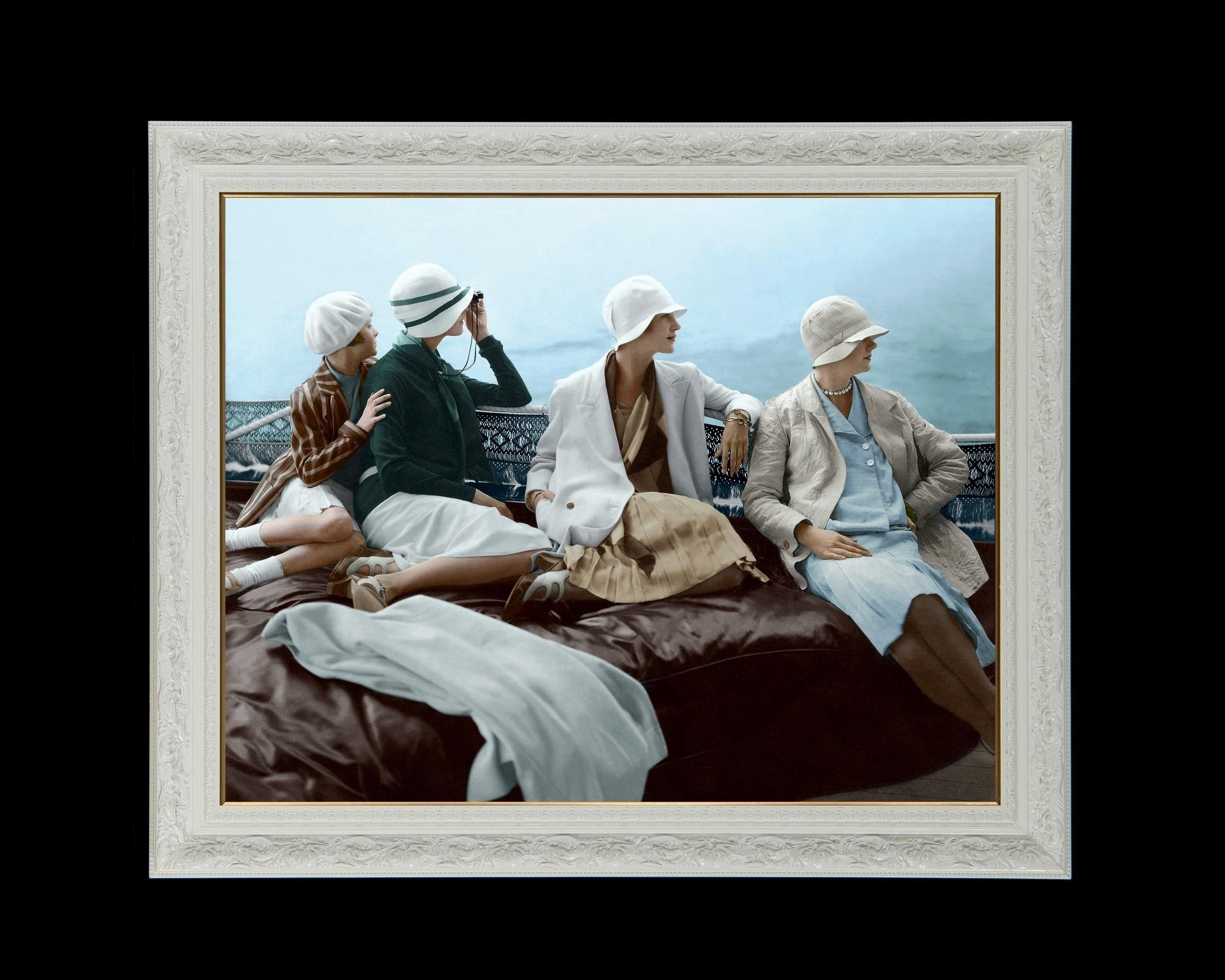 This large Hollywood Regency vintage photograph is a faithful yet nuanced reproduction of 