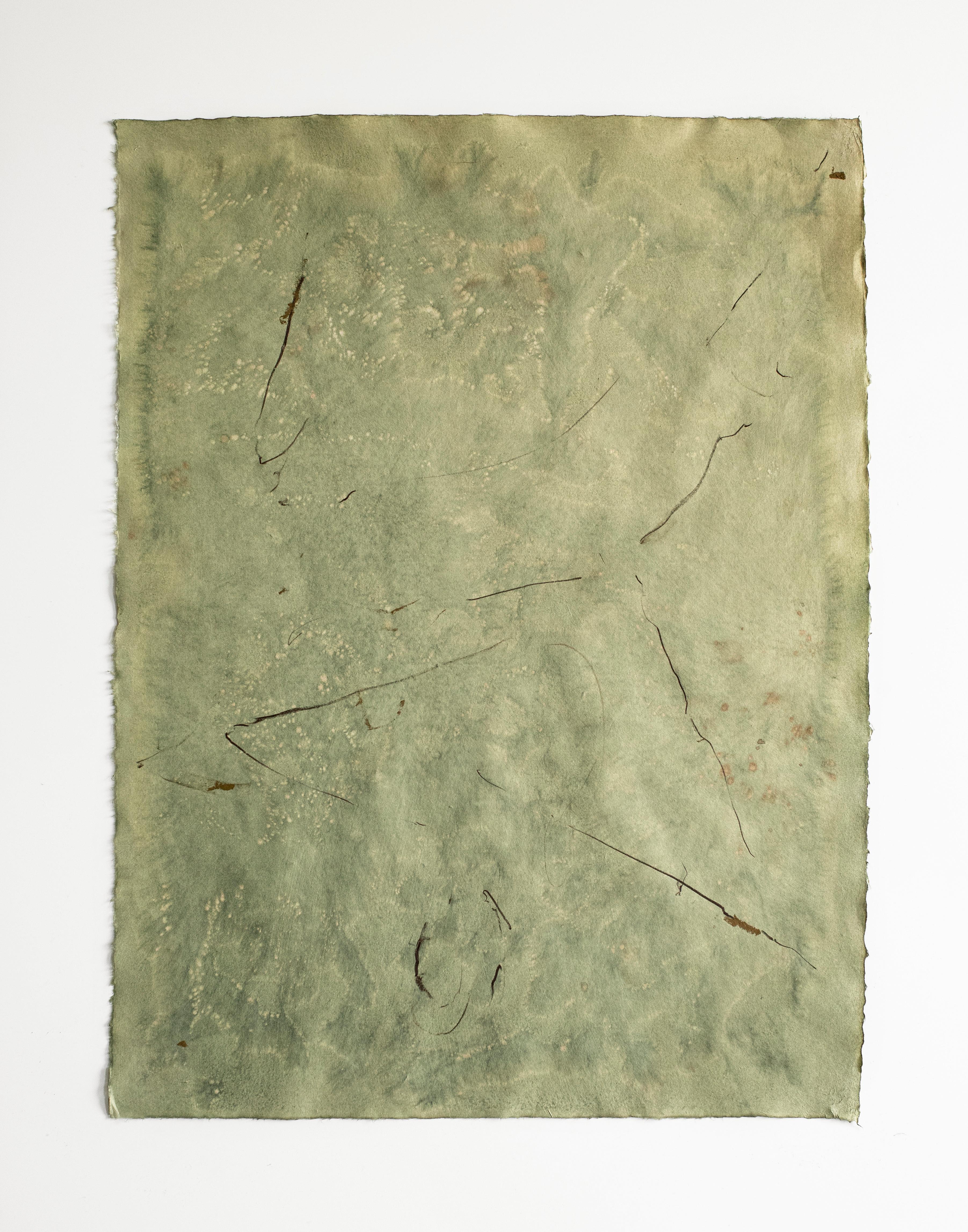 Surōdansu, Gemälde in Mischtechnik auf Awagami-Papier – Painting von On Hansen