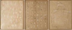 Abstract Painting Minimal Textures, Triptych Composition” by On Hansen