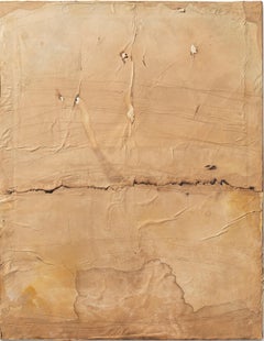 ABSTRACTO Obra de Arte Contemporáneo Tierra Marrón Textura Mínima Artista On Hansen