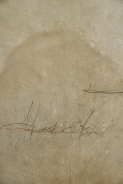 Su Hansen Pittura astratta a tecnica mista nei toni della terra con segni gestuali 2025