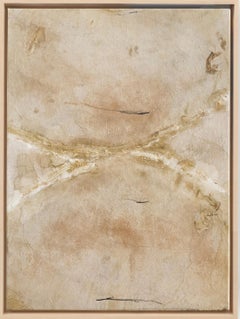 On Hansen Pittura astratta a tecnica mista nei toni della terra con segni gestuali, 2025