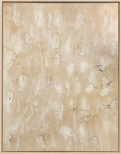 On Hansen Pittura astratta a tecnica mista nei toni della terra con segni gestuali, 2025