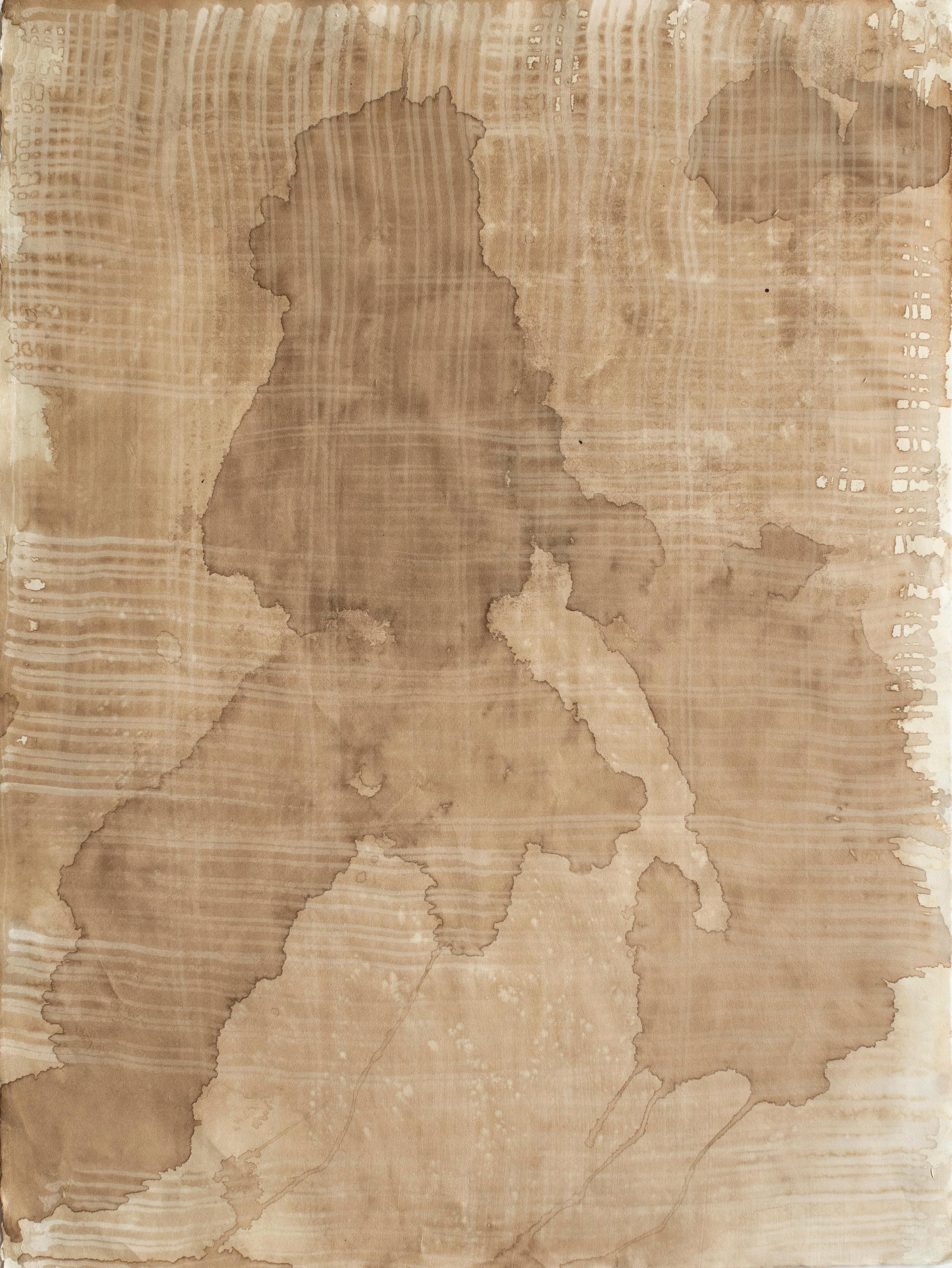 Das Neue entspringt der Erinnerung,  Mixed-Media-Gemälde auf Awagami-Papier 