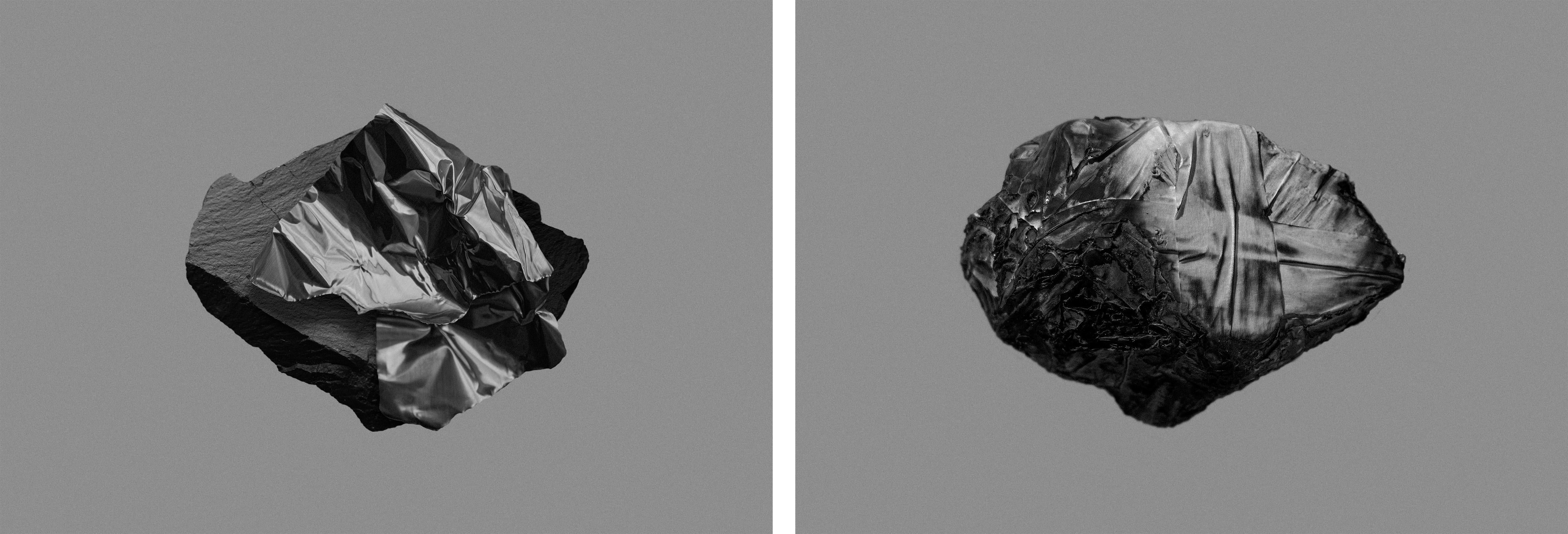 Diptych II from The Photographs Series. Abstract black and white photograph