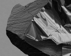 There is a hand that protects me. Abstract black and white photograph