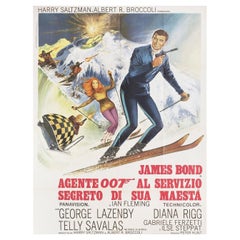 On Her Majesty's Secret Service R1970s Italian Due Fogli Film Poster