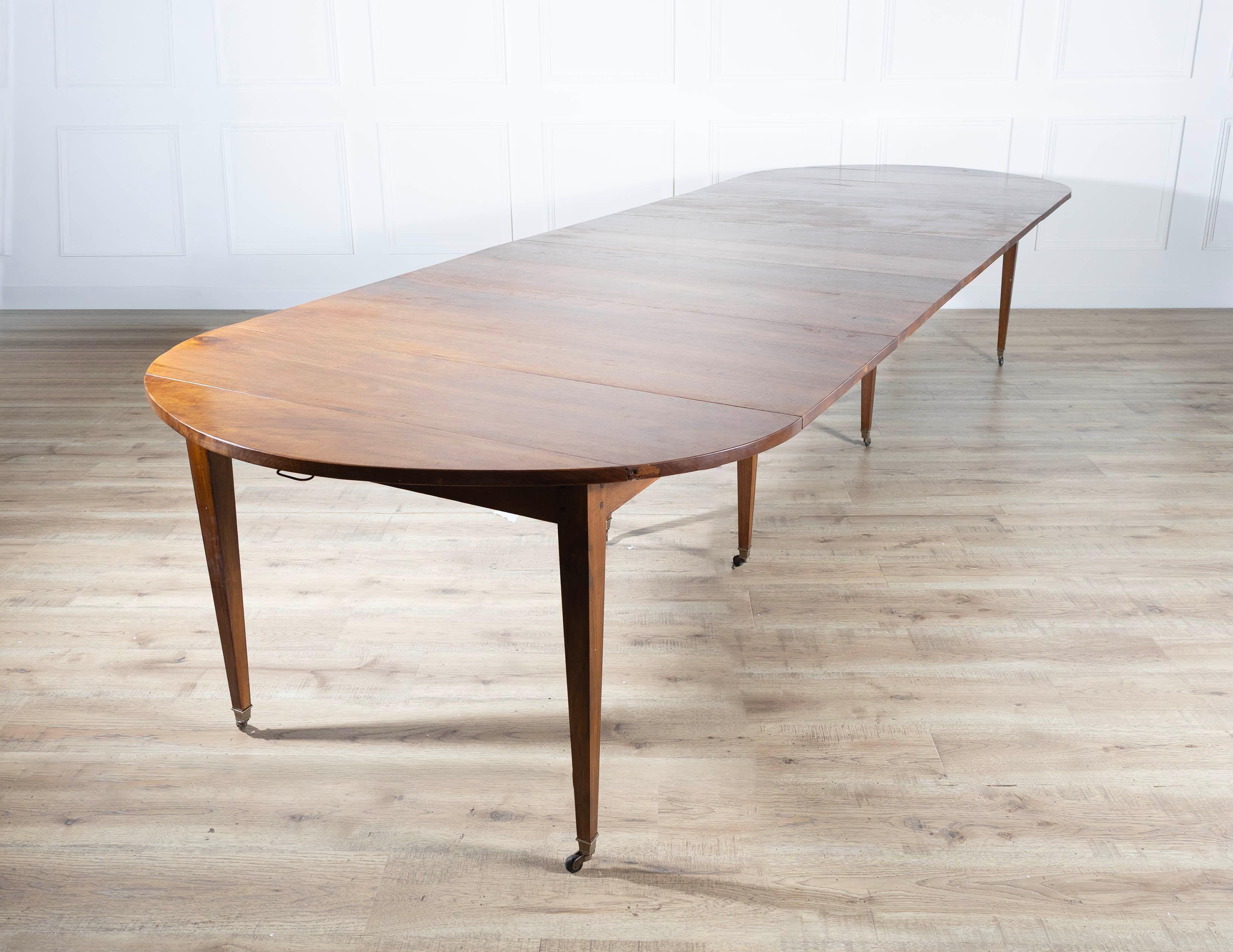 On Hold: Early 20th Century French Restoration-Style Solid Walnut Extension Dini For Sale 4