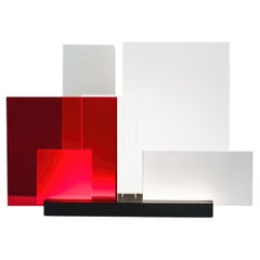 'On Lines' Red and Black Table Lamp by Jean Nouvel for NEMO