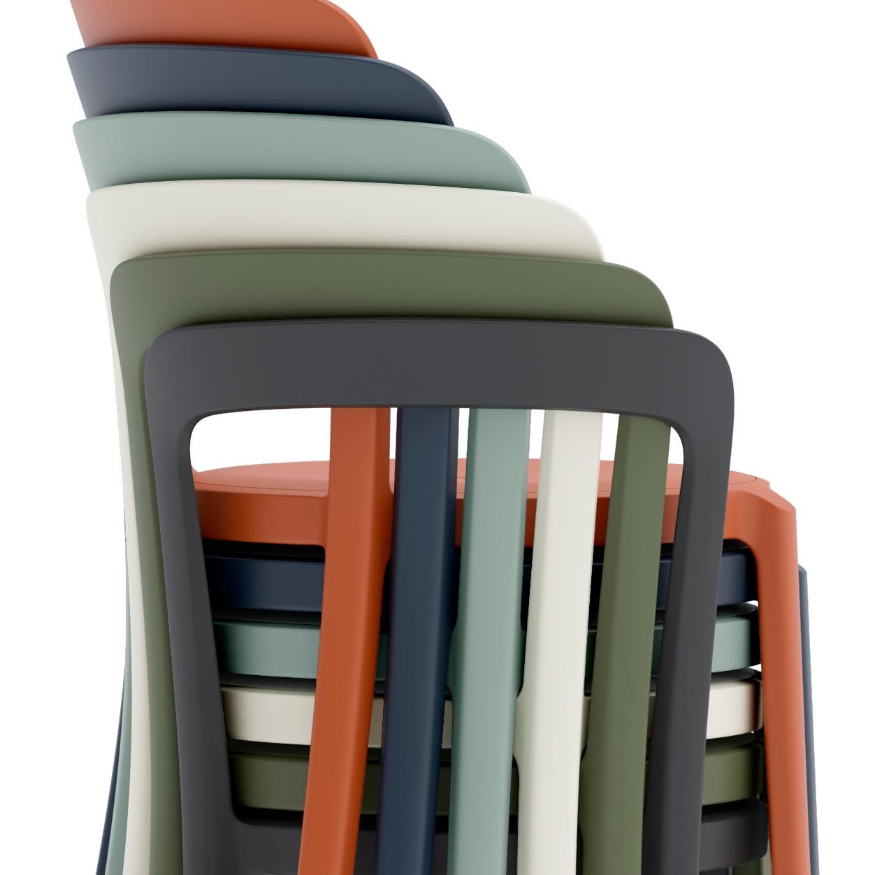 On & On Stacking Chair in Plastic with Black Frame by Barber & Osgerby  4