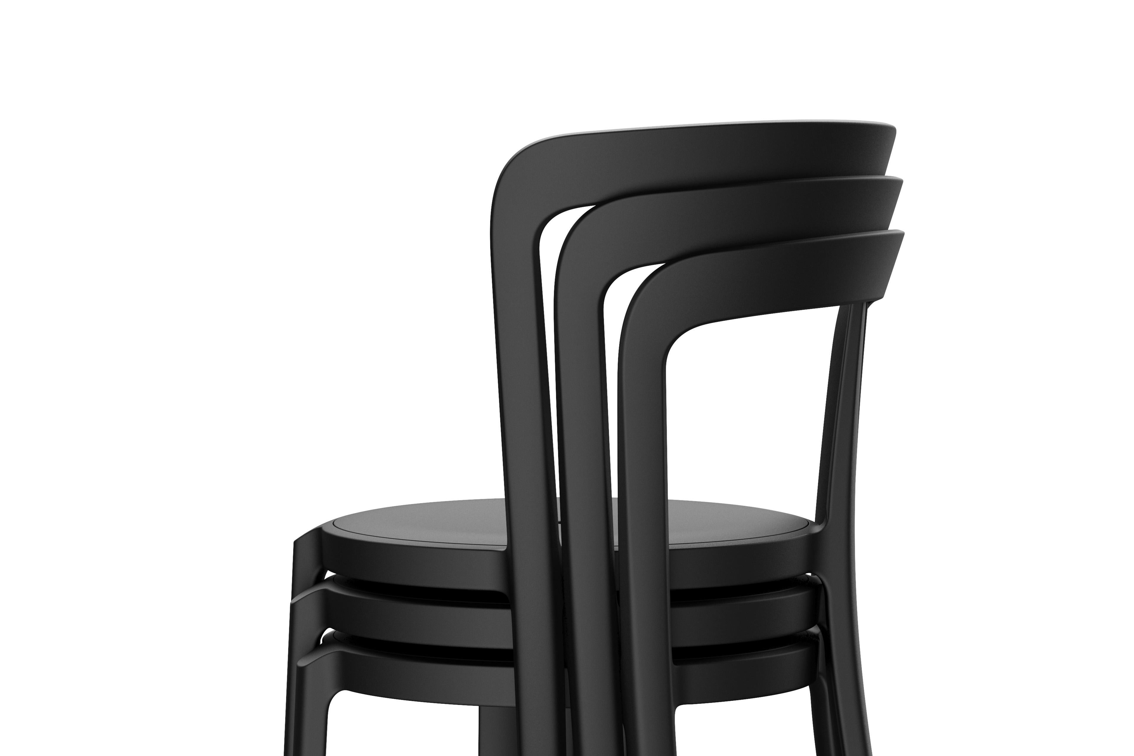 On & On Stacking Chair in Plastic with Black Frame by Barber & Osgerby  In New Condition In Hanover, PA