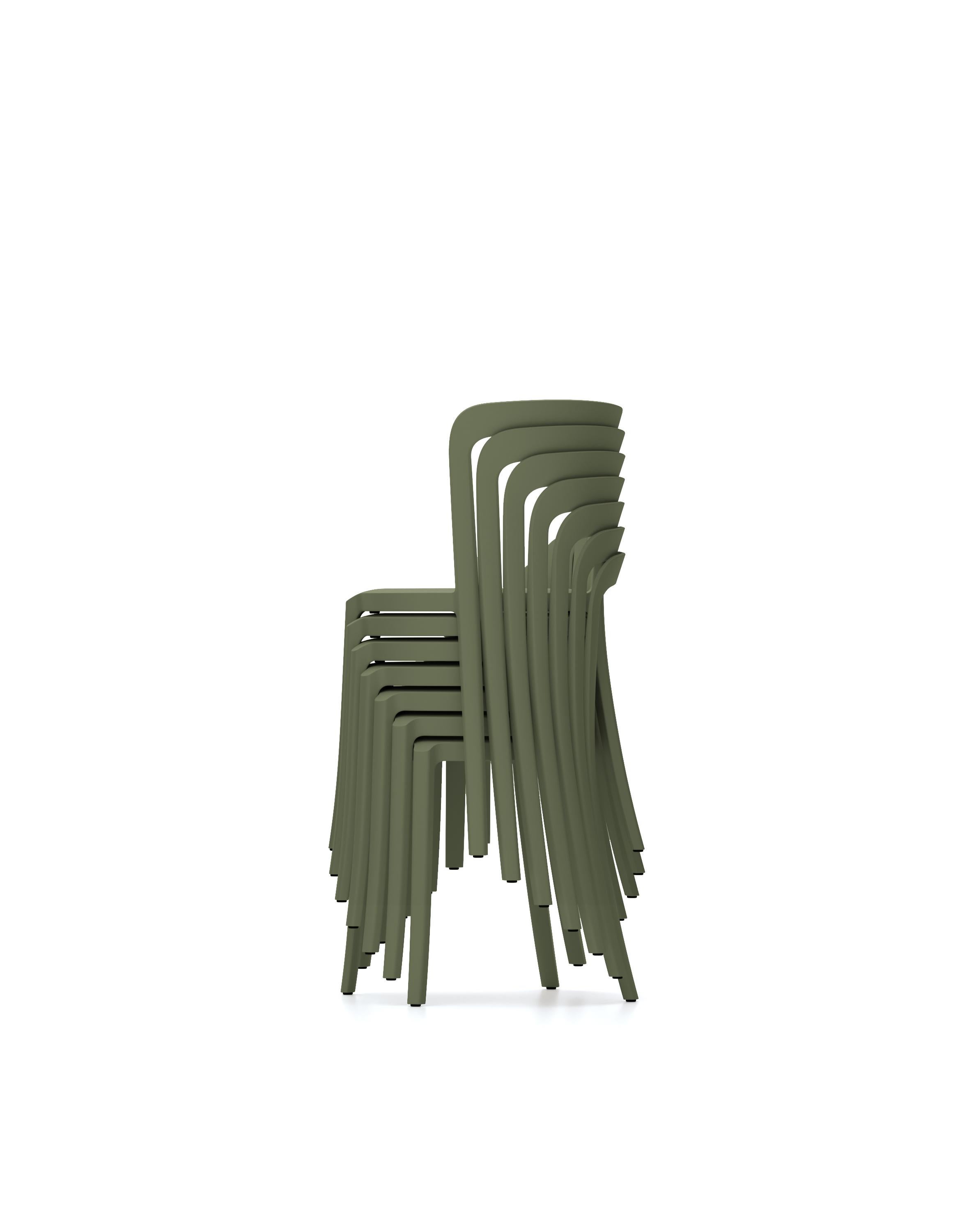 On & On Stacking Chair in Plastic with Black Frame by Barber & Osgerby  1