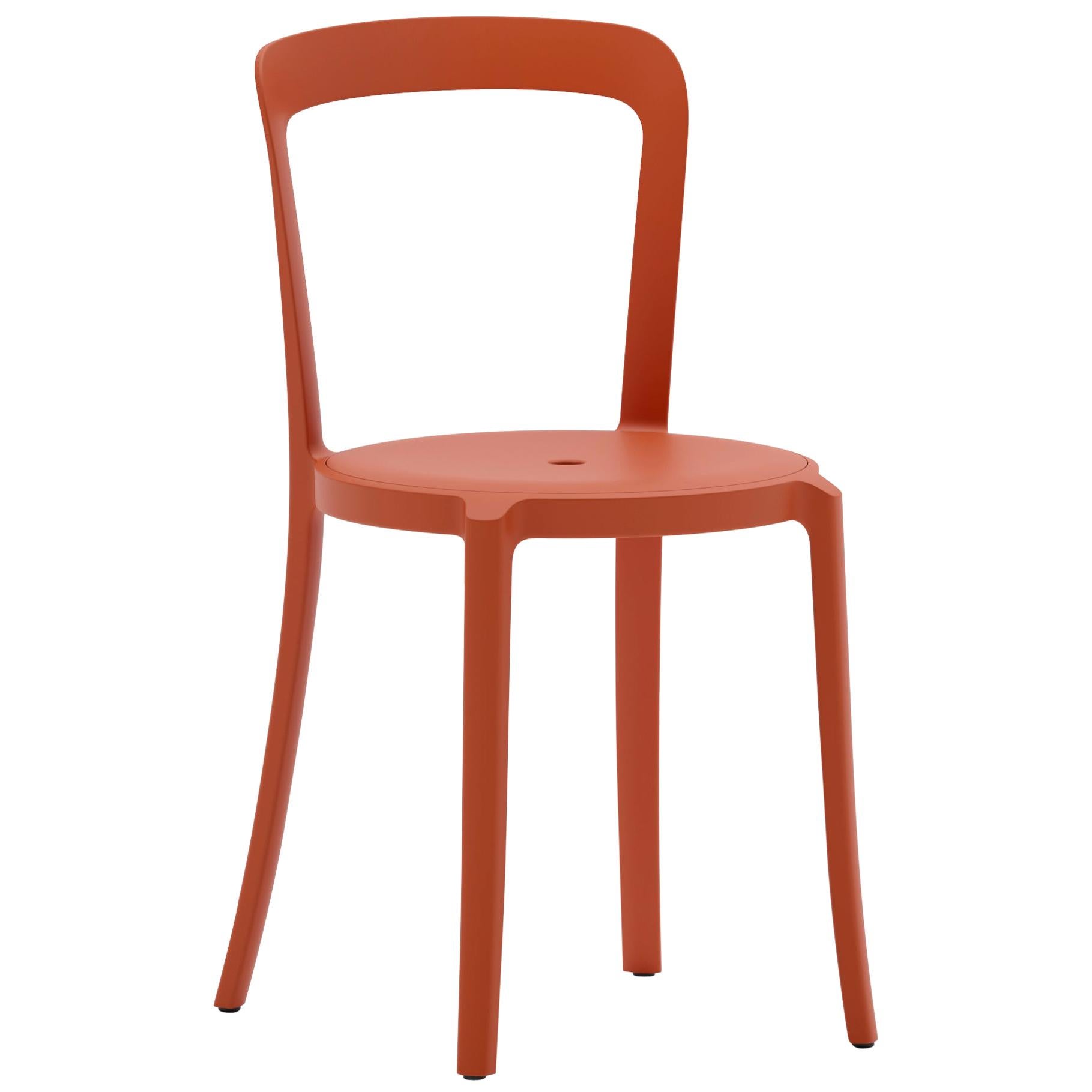 On & On Stacking Chair in Plastic with Orange Frame by Barber & Osgerby