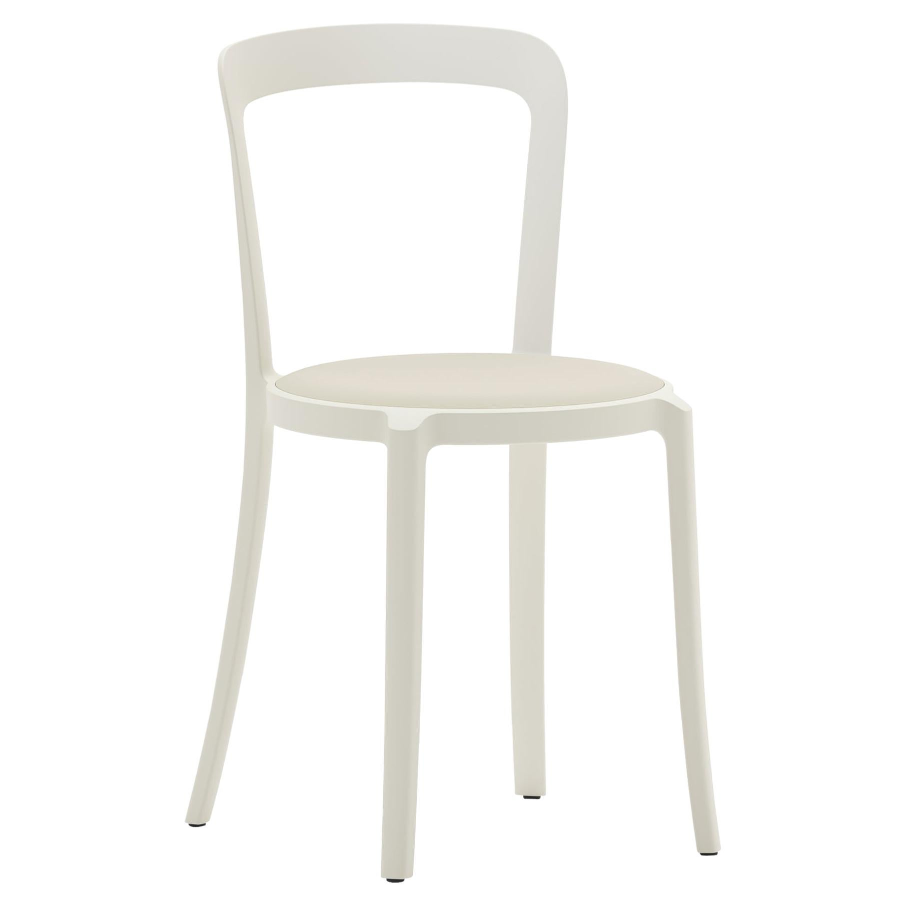 On & On Stacking Chair in Plastic with White Fabric 1 by Barber & Osgerby For Sale
