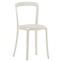 On & On Stacking Chair in Plastic with White Leather by Barber & Osgerby