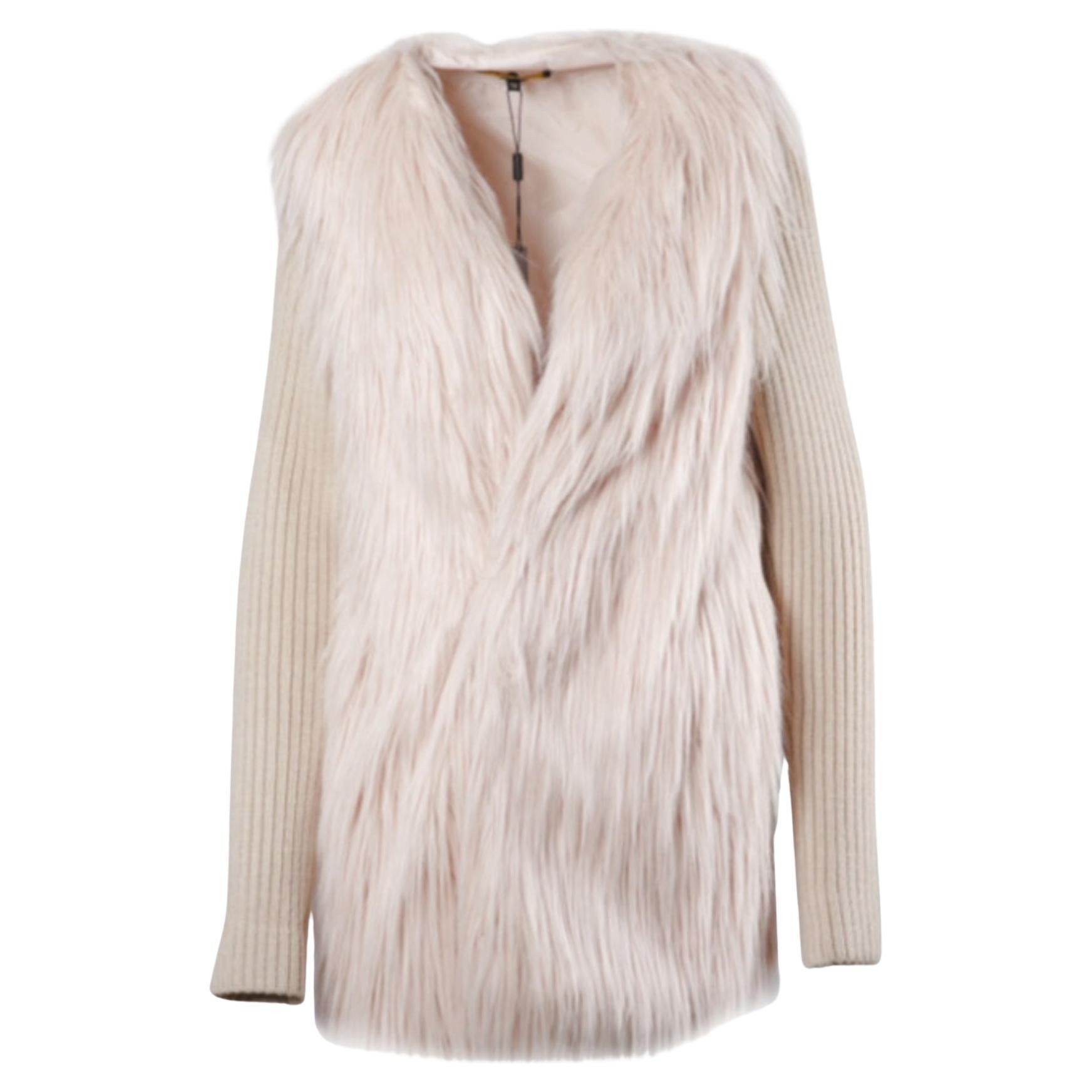 On Parle De Vous Nude Fur Jacket - '10s For Sale