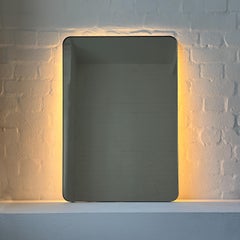 ON SALE Back-Illuminated Quadris Rectangular Mirror with Stainless Steel Frame